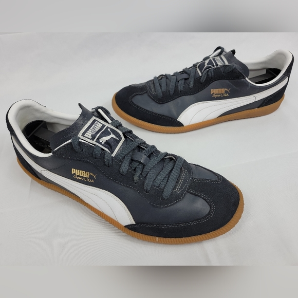 Puma Other - Puma Super Liga OG Retro Athletic Comfort Shoes Mens Size 10 Navy Blue 356999-09